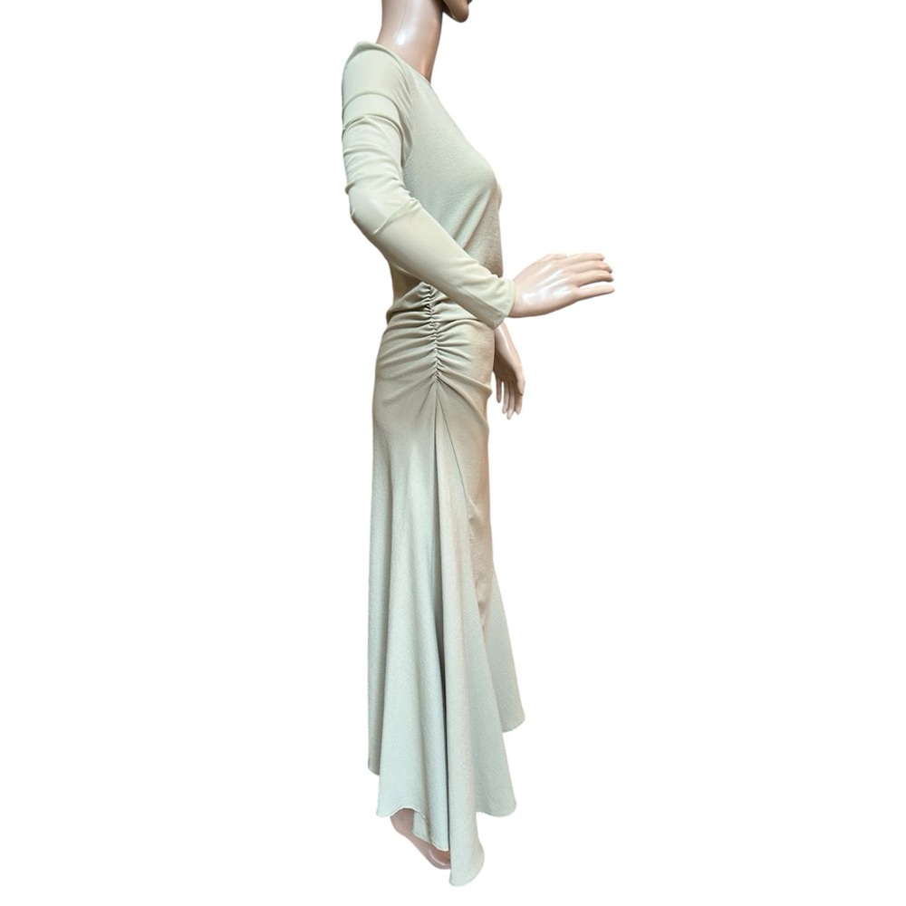 Zara Pistachio Green Asymmetrical Midi Dress, NWT, L* - Picture 7 of 16